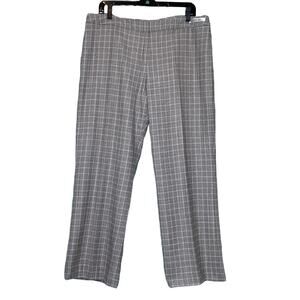 Pendleton gray plaid virgin wool straight legs pants size 16